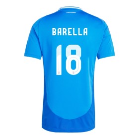 Italien Nicolo Barella 18 Hjemmebanesæt EM 2024 Kortærmet